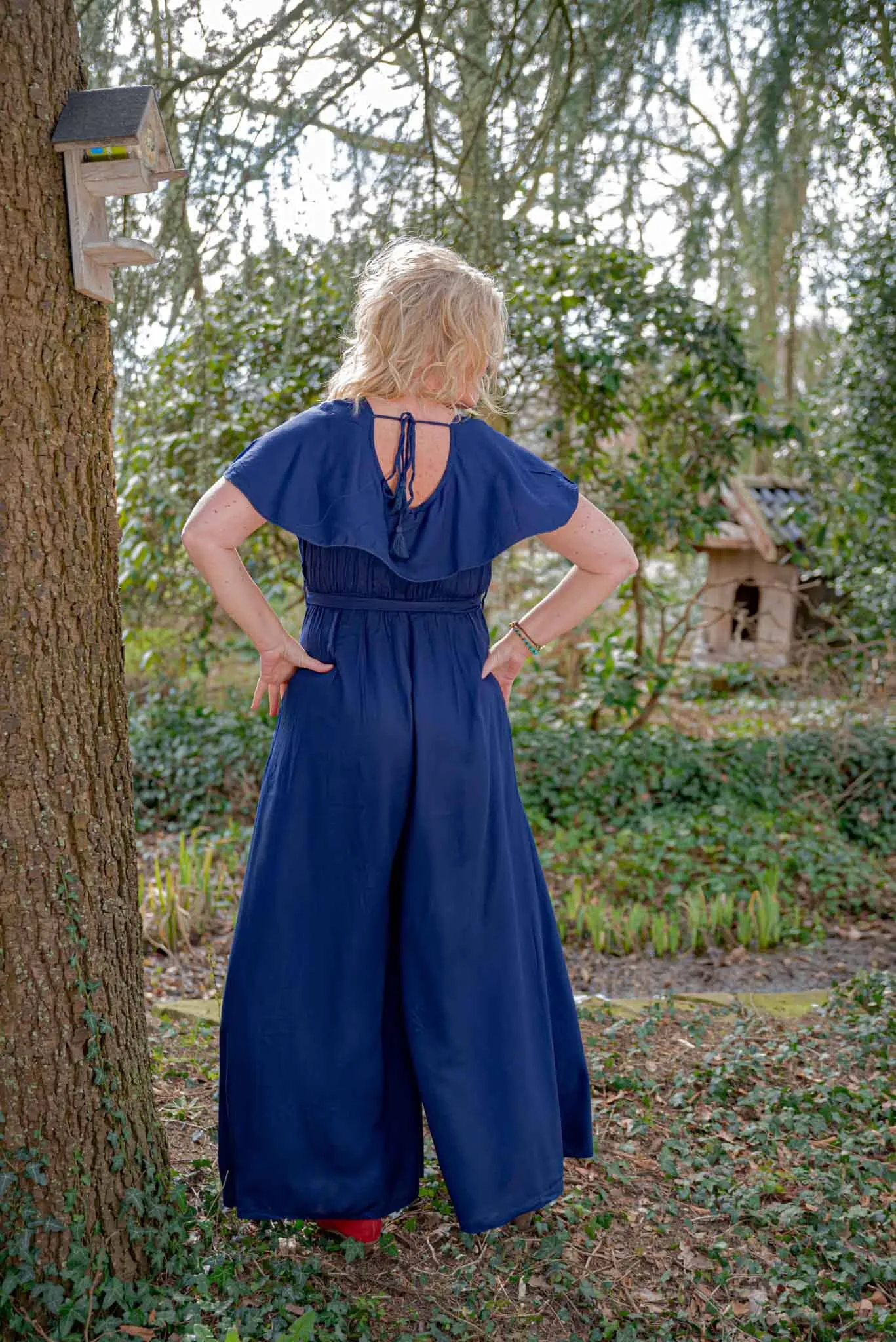 Anastasia jumpsuit - dark blue- made by Tantilly