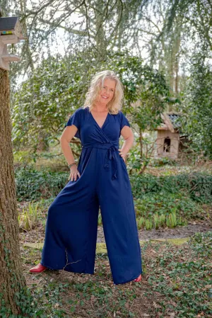 Anastasia jumpsuit - dark blue- made by Tantilly