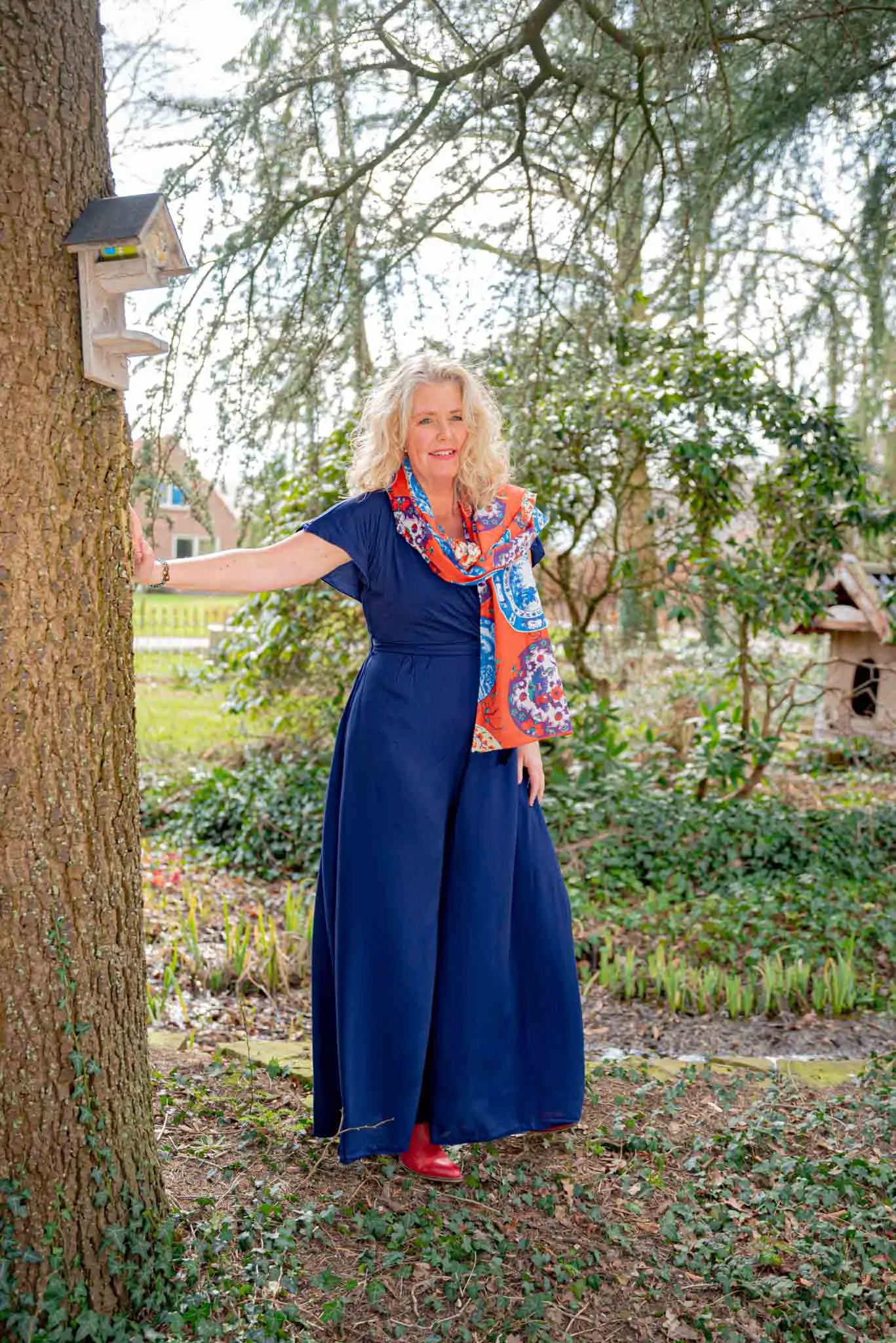 Anastasia jumpsuit - dark blue- made by Tantilly