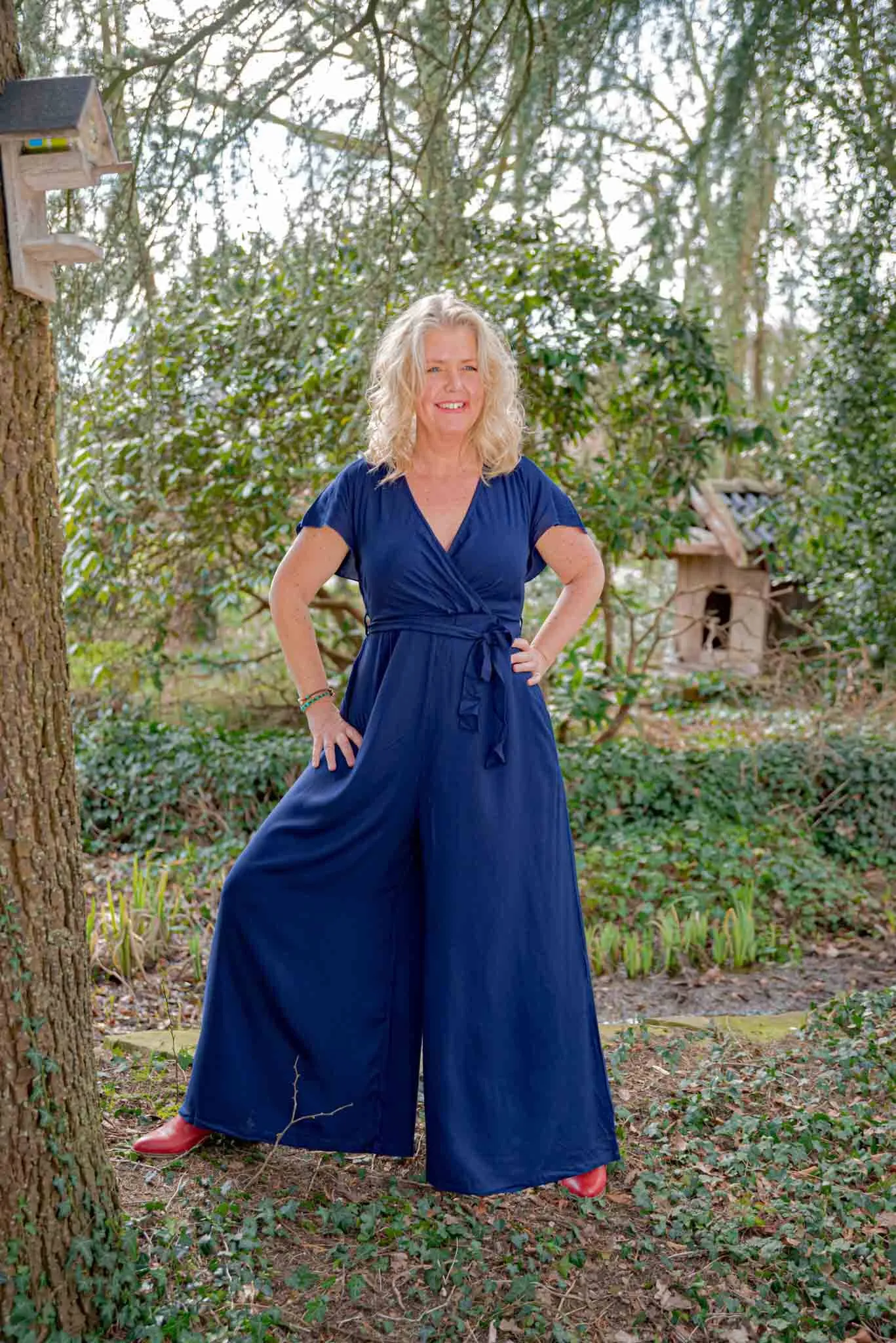 Anastasia jumpsuit - dark blue- made by Tantilly