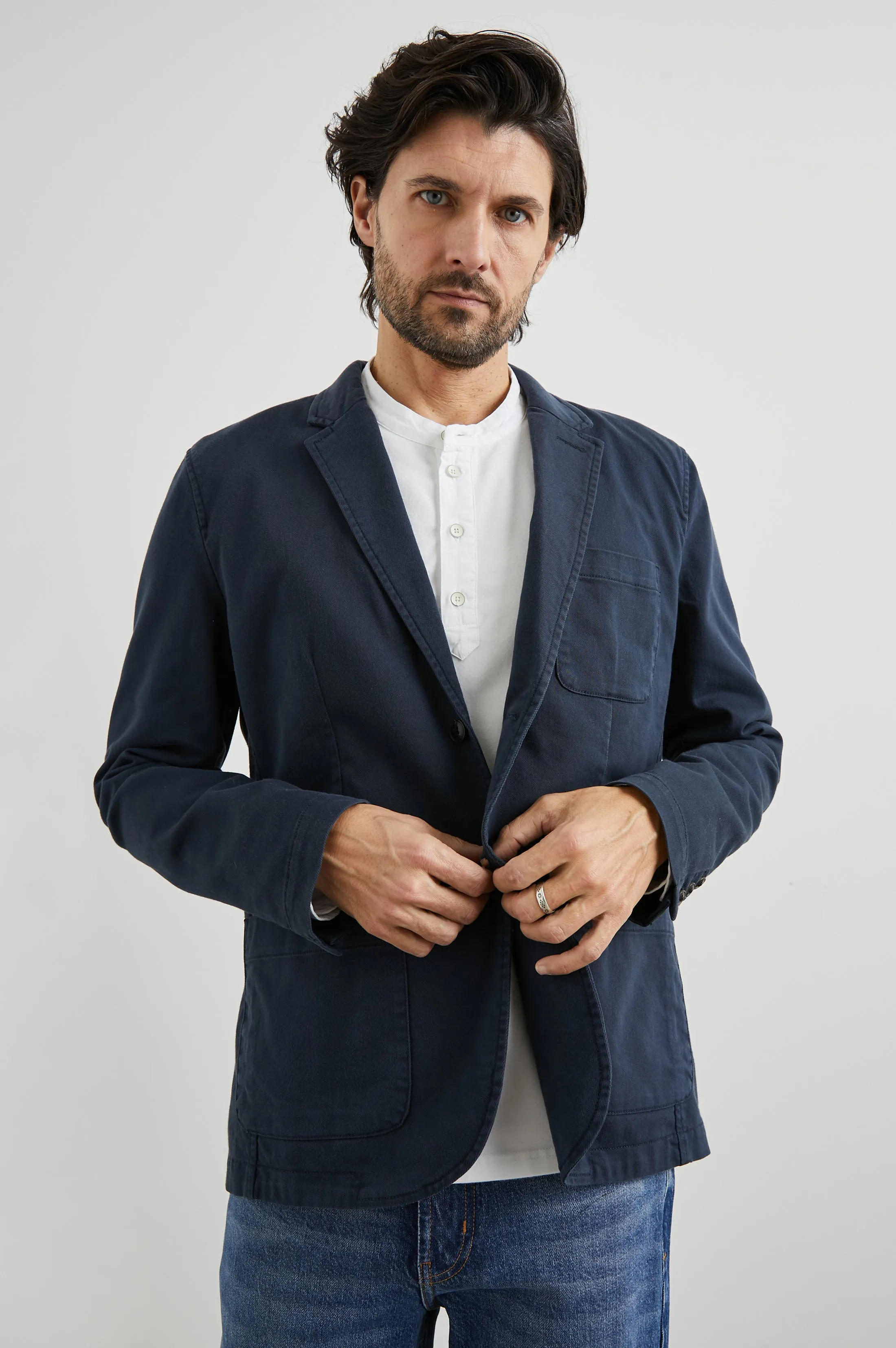 ANDRE JACKET - RUGGED NAVY TWILL