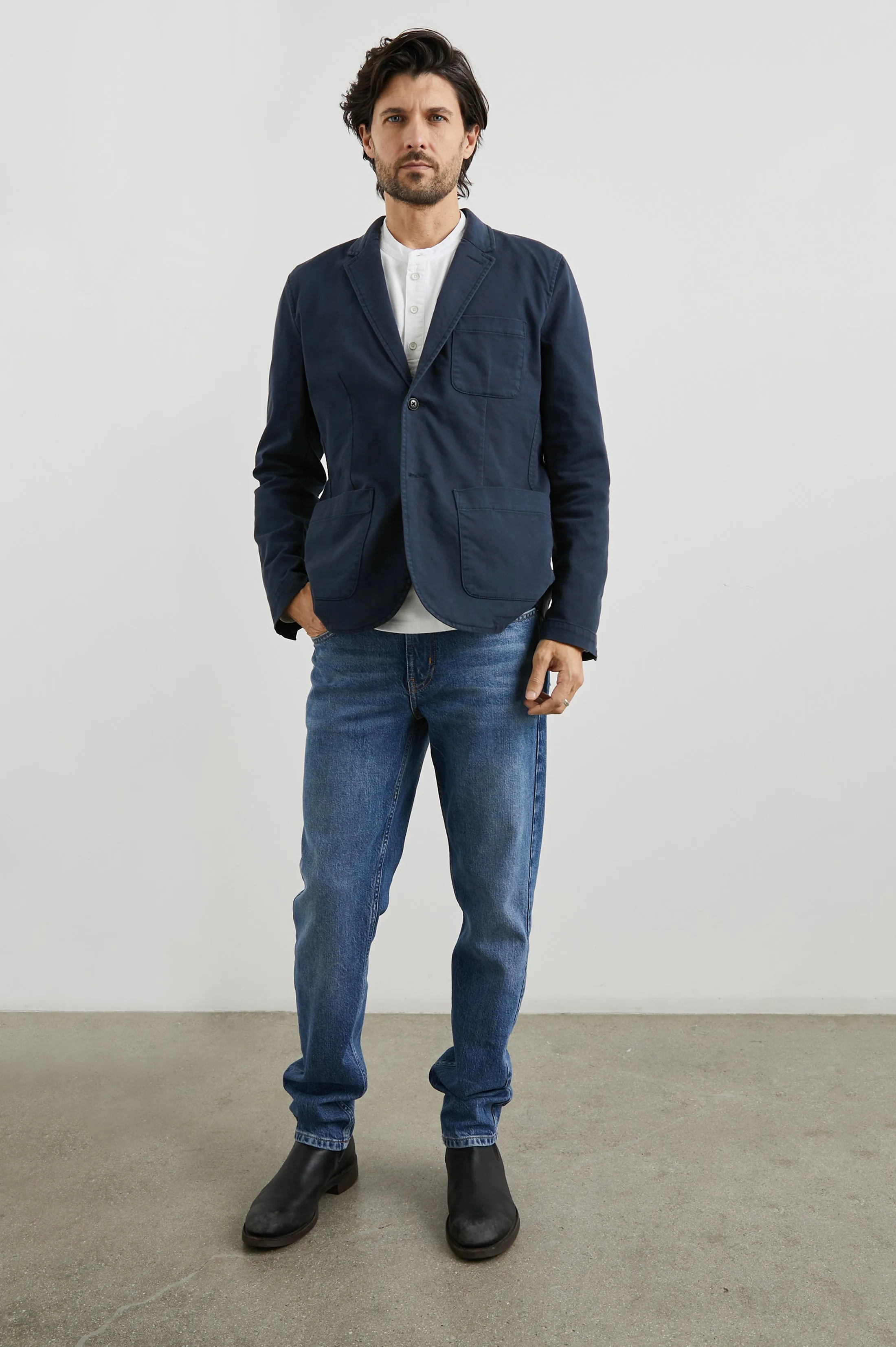 ANDRE JACKET - RUGGED NAVY TWILL