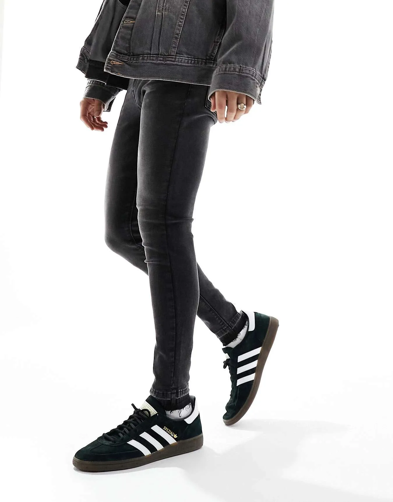 ASOS Black Unfastened Jeans in Washed
