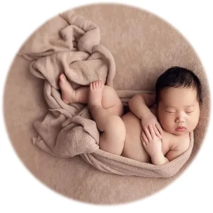 Babymoon Knitted Premium Wool Wrap | Baby Photography Shoot Wrap | Khaki
