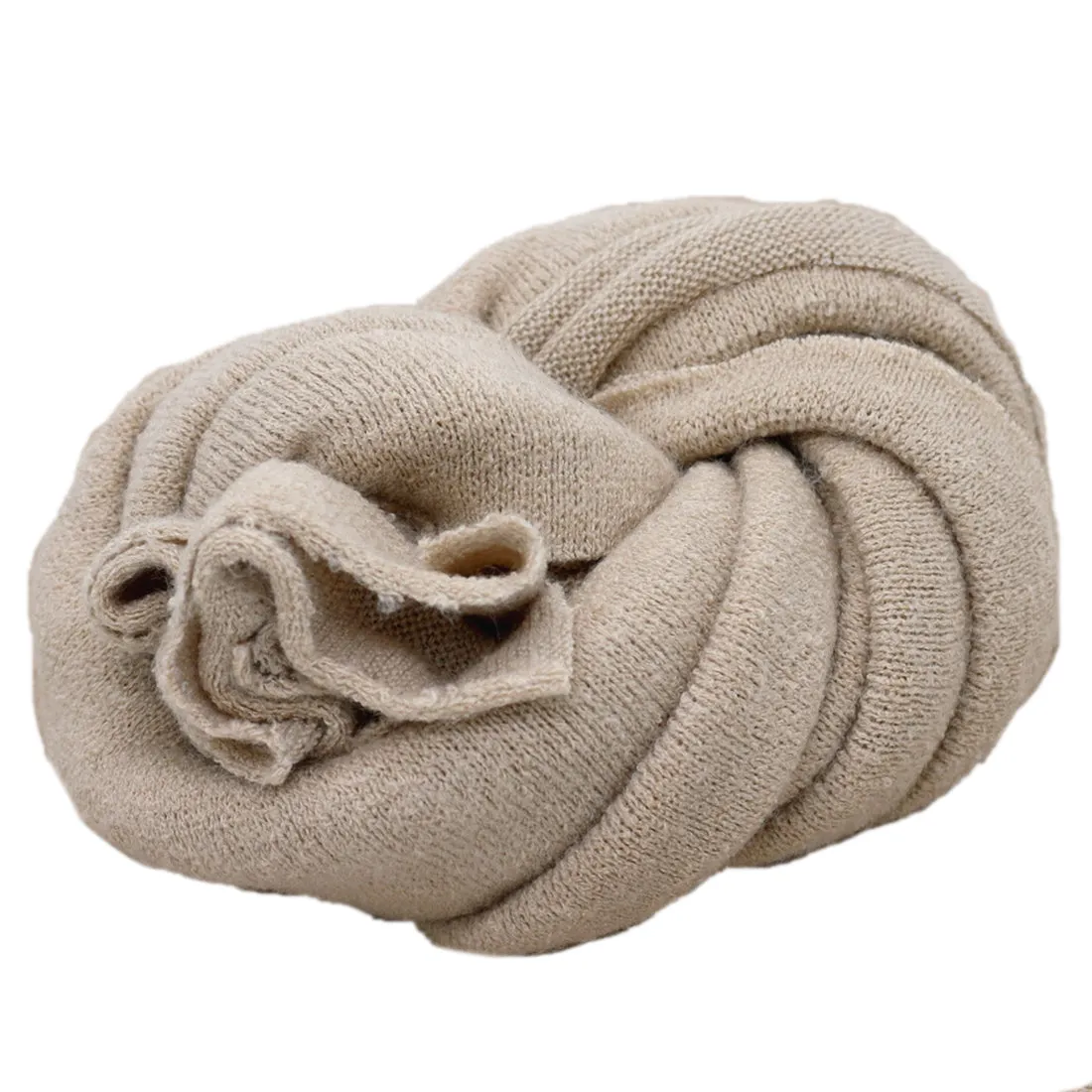 Babymoon Knitted Premium Wool Wrap | Baby Photography Shoot Wrap | Khaki