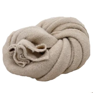 Babymoon Knitted Premium Wool Wrap | Baby Photography Shoot Wrap | Khaki