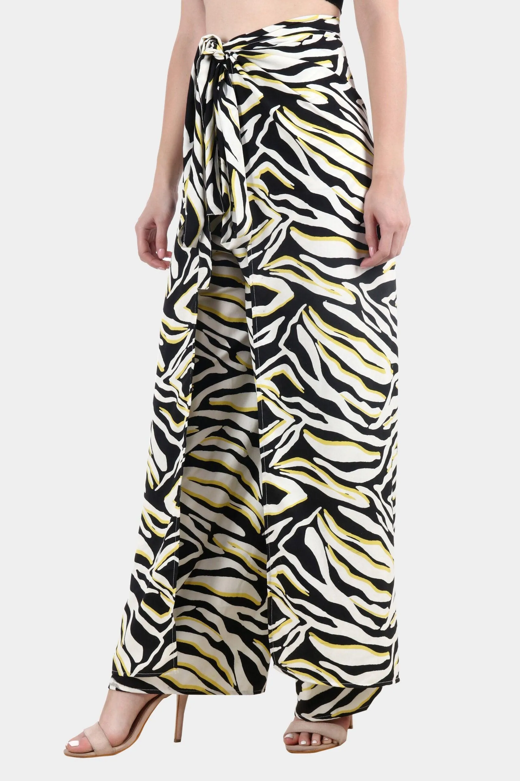 Black & Yellow Whale Printed Multiwear Jumpsuit/Pant