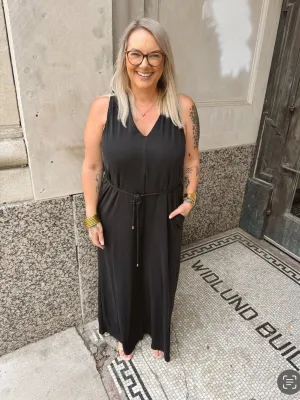 Black Knot Detail Jumpsuit