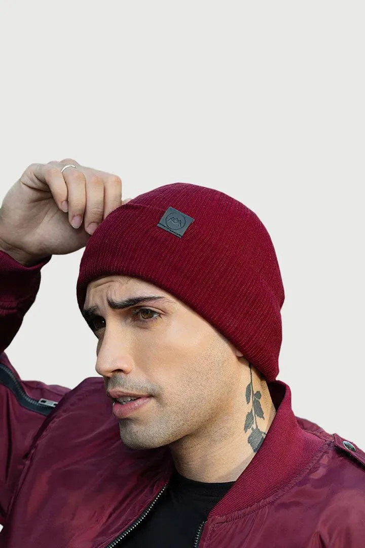 Crimson Crest Beanie