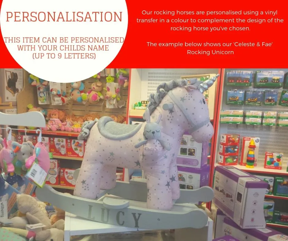 Dazzle & Jet Rocking Horse (9m ) by Little Bird Told Me