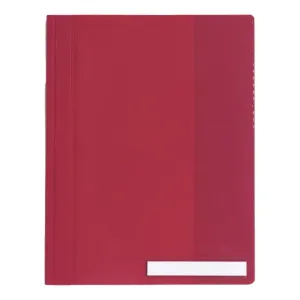 Durable Clear View Folder A4, extra wide with pocket, Red