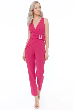 Goddiva Vicky Pattison - Buckle Plunge Jumpsuit