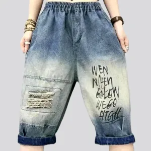 Grunge jeans shorts
 for women