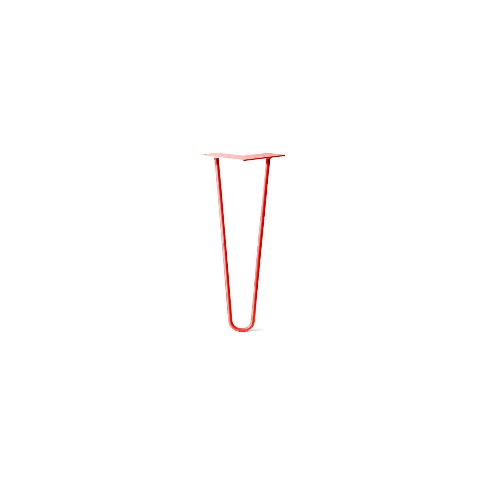 Hairpin Leg (Sold Separately), 2-Rod Design - Orange-Red Powder Coated Finish