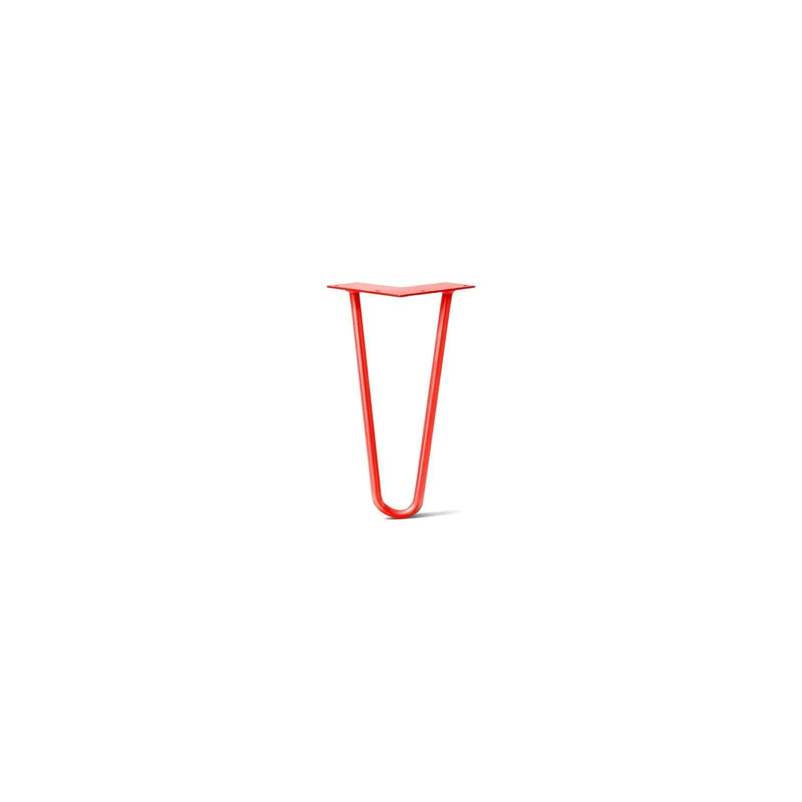 Hairpin Leg (Sold Separately), 2-Rod Design - Orange-Red Powder Coated Finish