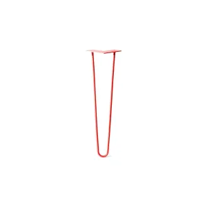 Hairpin Leg (Sold Separately), 2-Rod Design - Orange-Red Powder Coated Finish