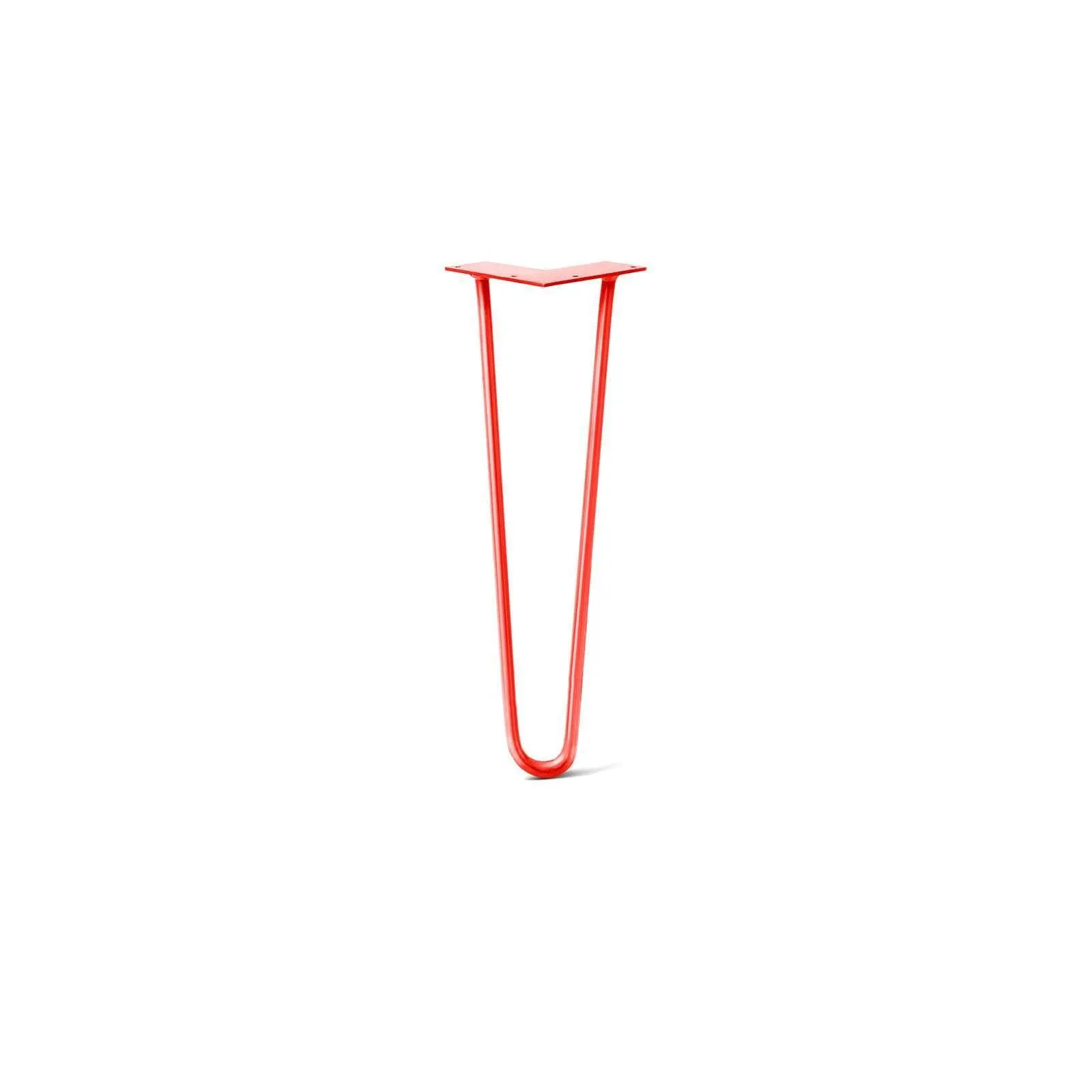Hairpin Leg (Sold Separately), 2-Rod Design - Orange-Red Powder Coated Finish