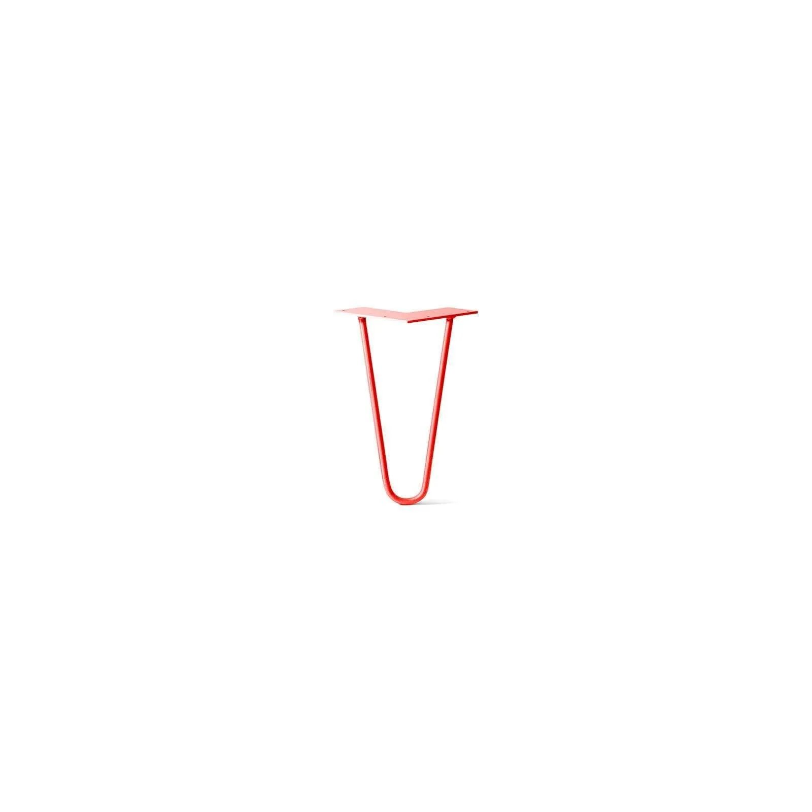 Hairpin Leg (Sold Separately), 2-Rod Design - Orange-Red Powder Coated Finish