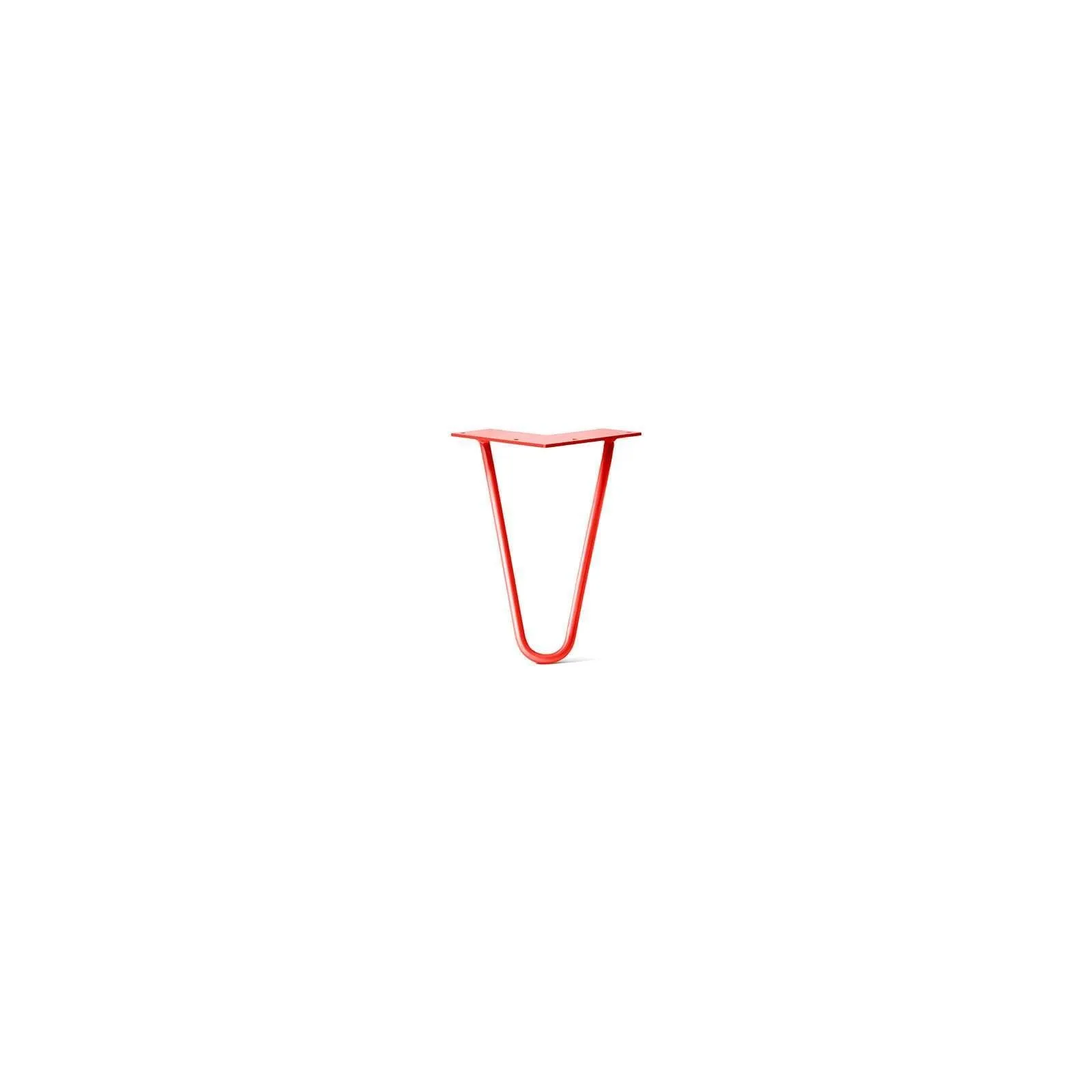 Hairpin Leg (Sold Separately), 2-Rod Design - Orange-Red Powder Coated Finish