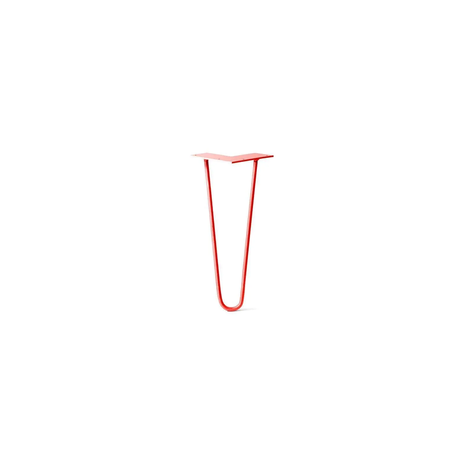 Hairpin Leg (Sold Separately), 2-Rod Design - Orange-Red Powder Coated Finish