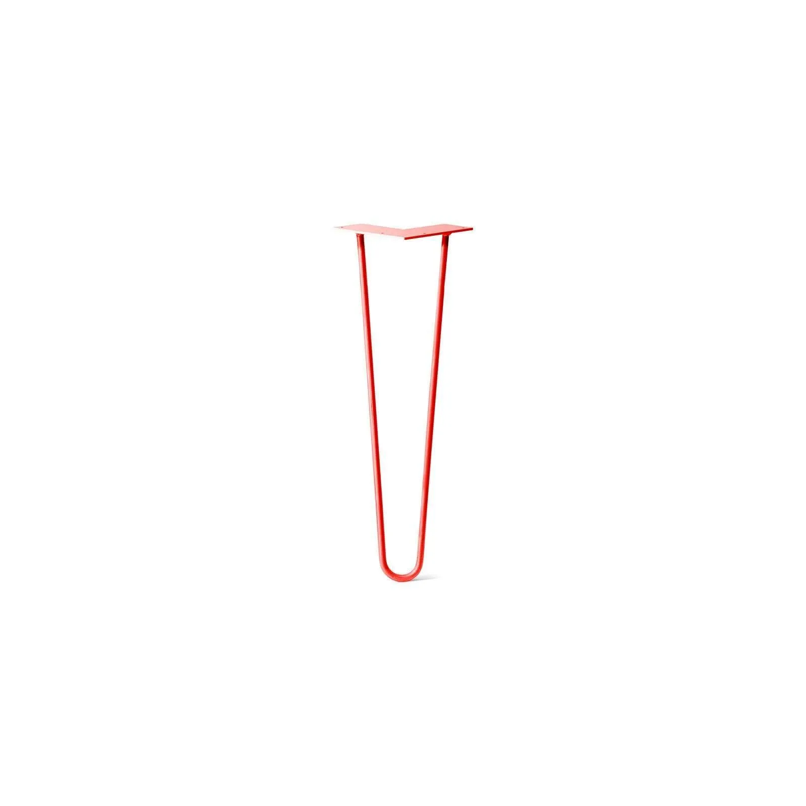 Hairpin Leg (Sold Separately), 2-Rod Design - Orange-Red Powder Coated Finish