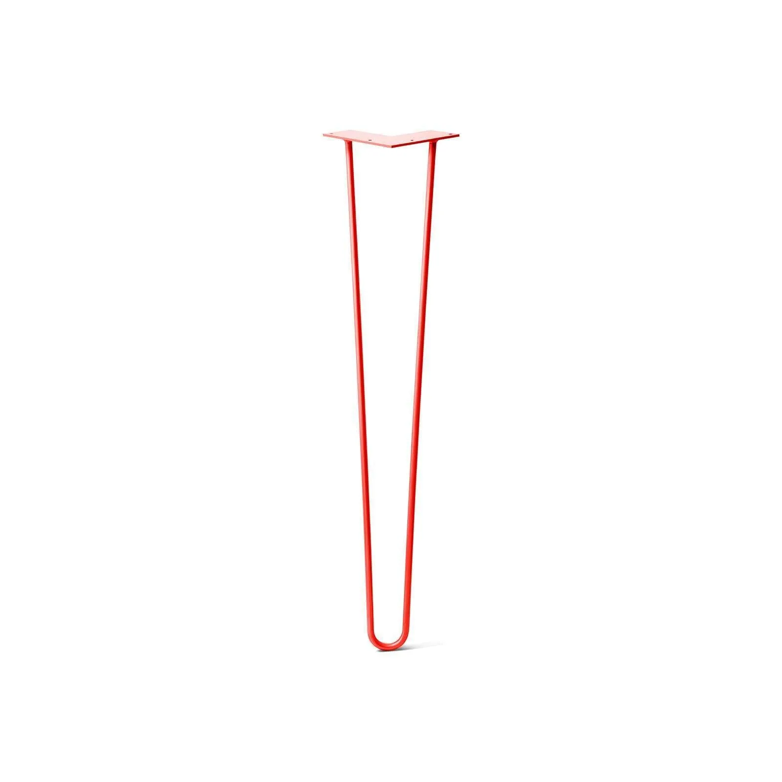 Hairpin Leg (Sold Separately), 2-Rod Design - Orange-Red Powder Coated Finish