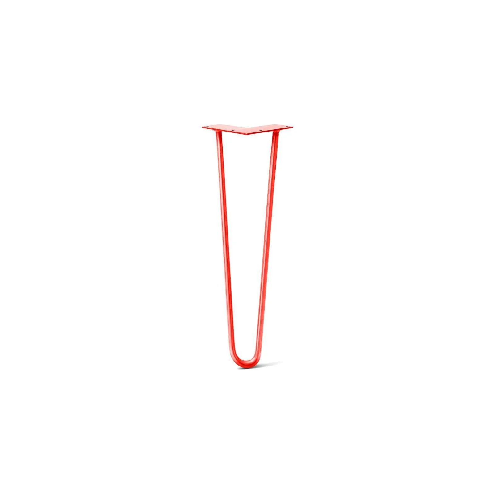 Hairpin Leg (Sold Separately), 2-Rod Design - Orange-Red Powder Coated Finish