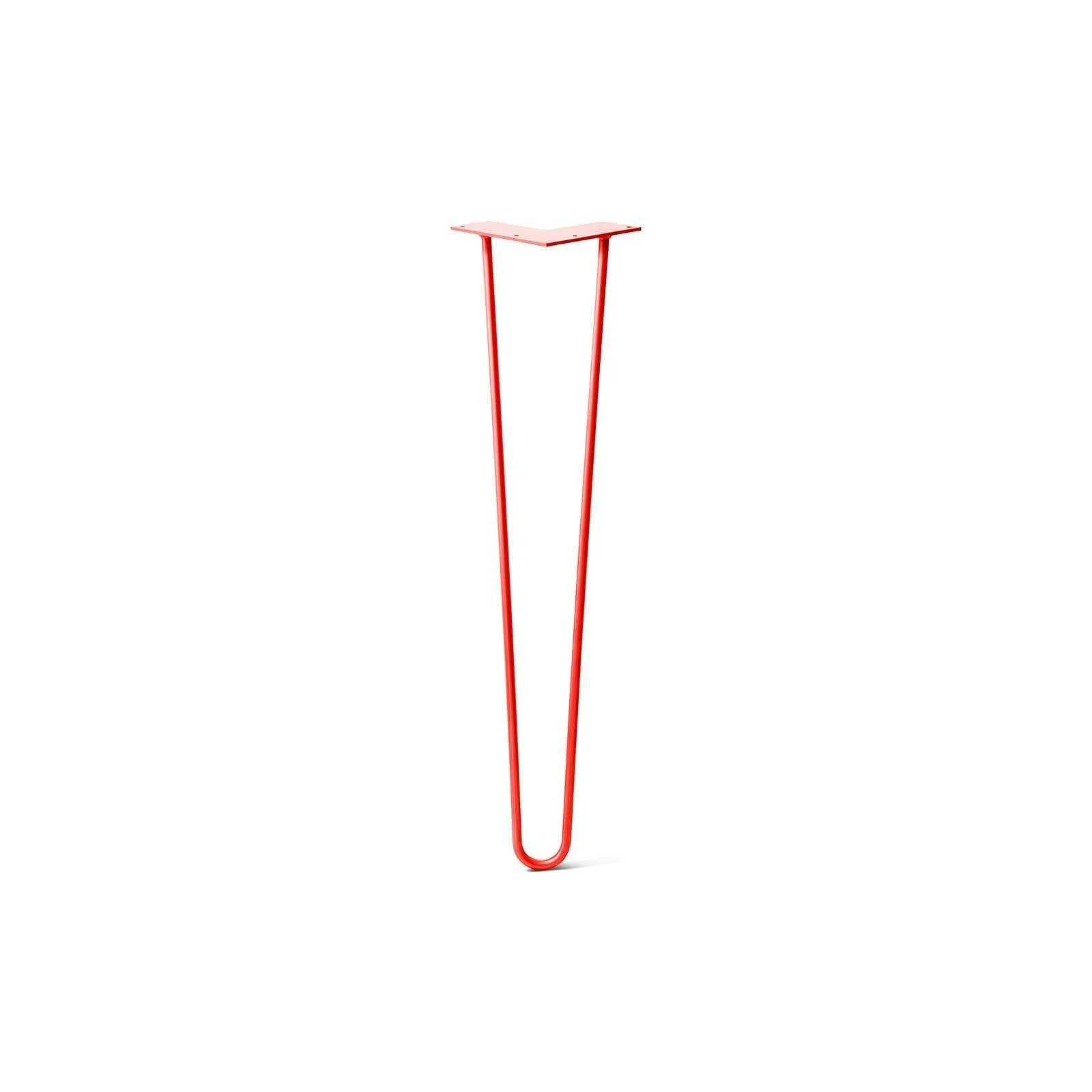 Hairpin Leg (Sold Separately), 2-Rod Design - Orange-Red Powder Coated Finish