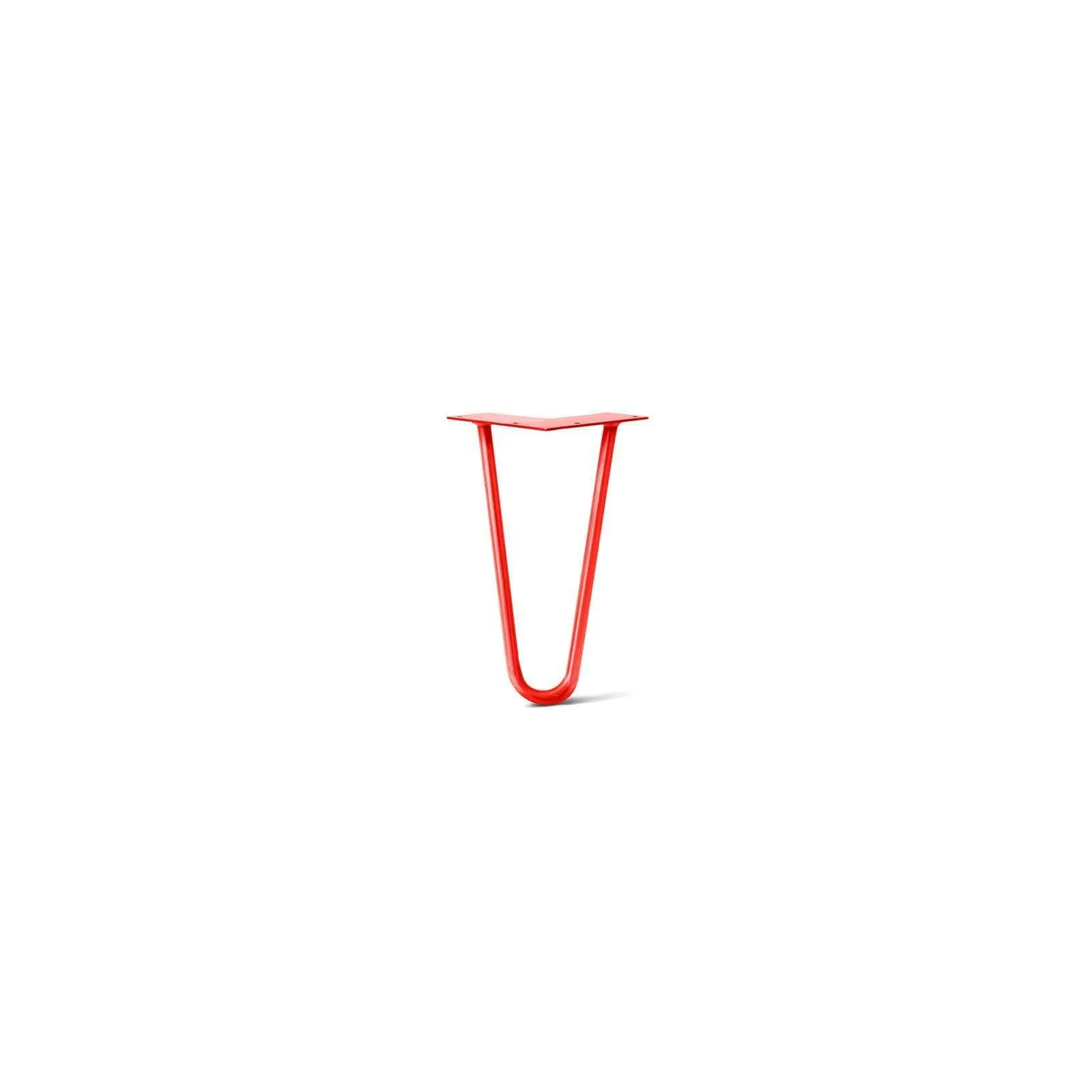 Hairpin Leg (Sold Separately), 2-Rod Design - Orange-Red Powder Coated Finish