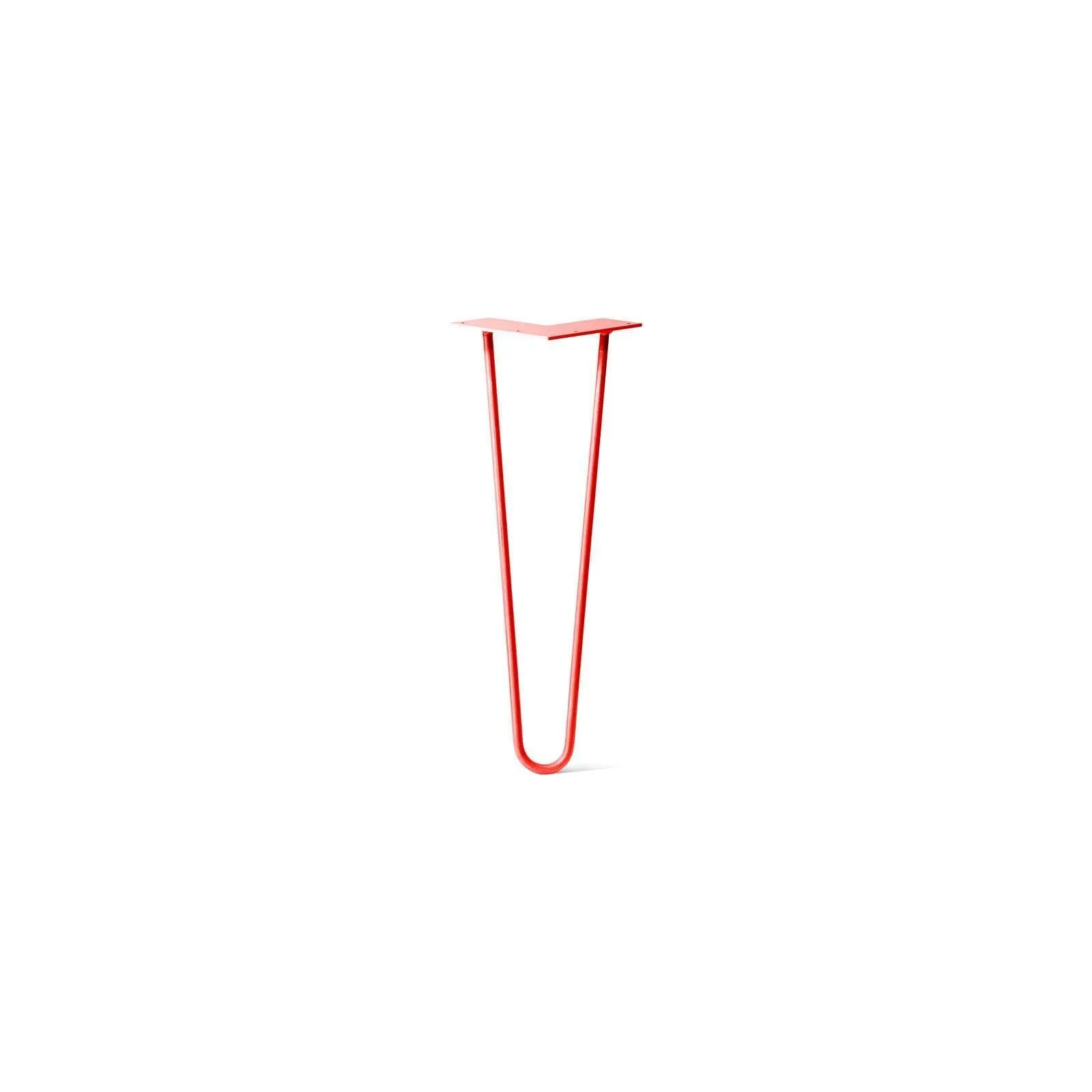 Hairpin Leg (Sold Separately), 2-Rod Design - Orange-Red Powder Coated Finish
