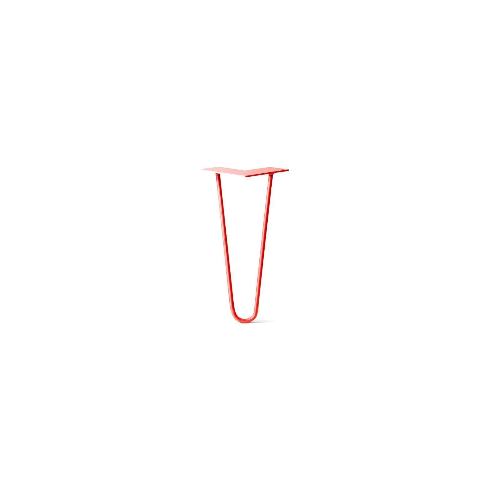 Hairpin Leg (Sold Separately), 2-Rod Design - Orange-Red Powder Coated Finish