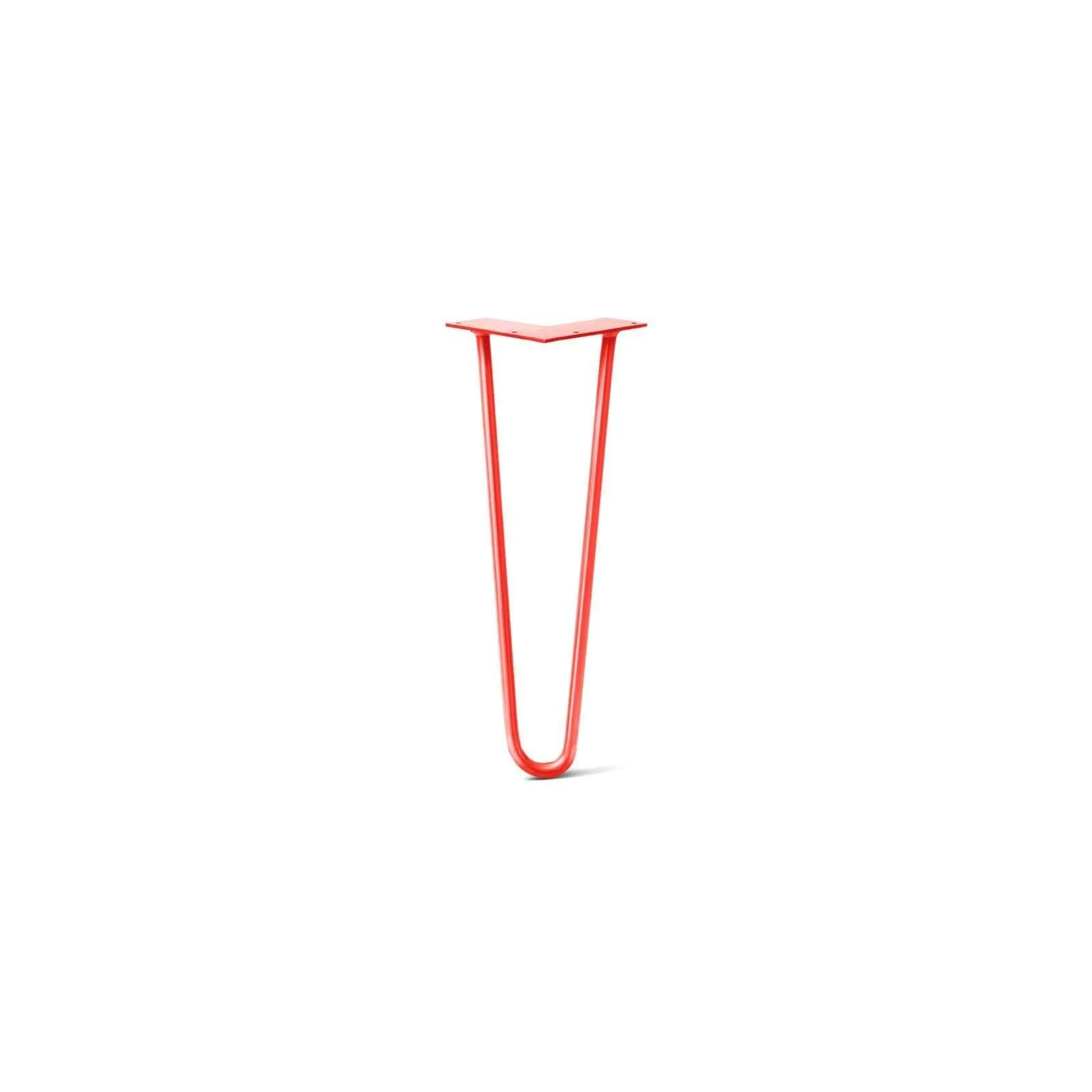 Hairpin Leg (Sold Separately), 2-Rod Design - Orange-Red Powder Coated Finish