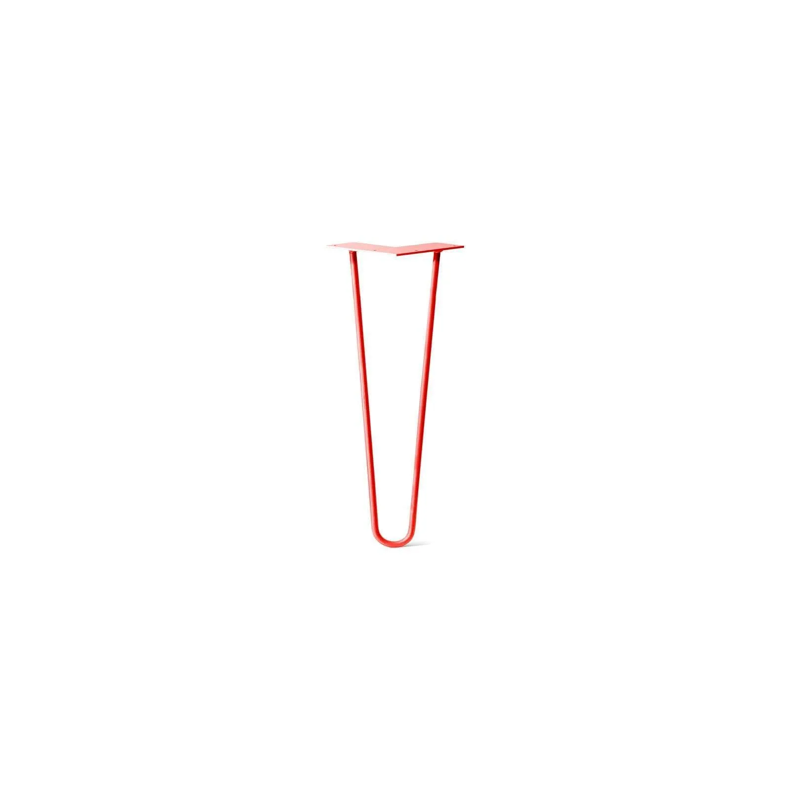 Hairpin Leg (Sold Separately), 2-Rod Design - Orange-Red Powder Coated Finish