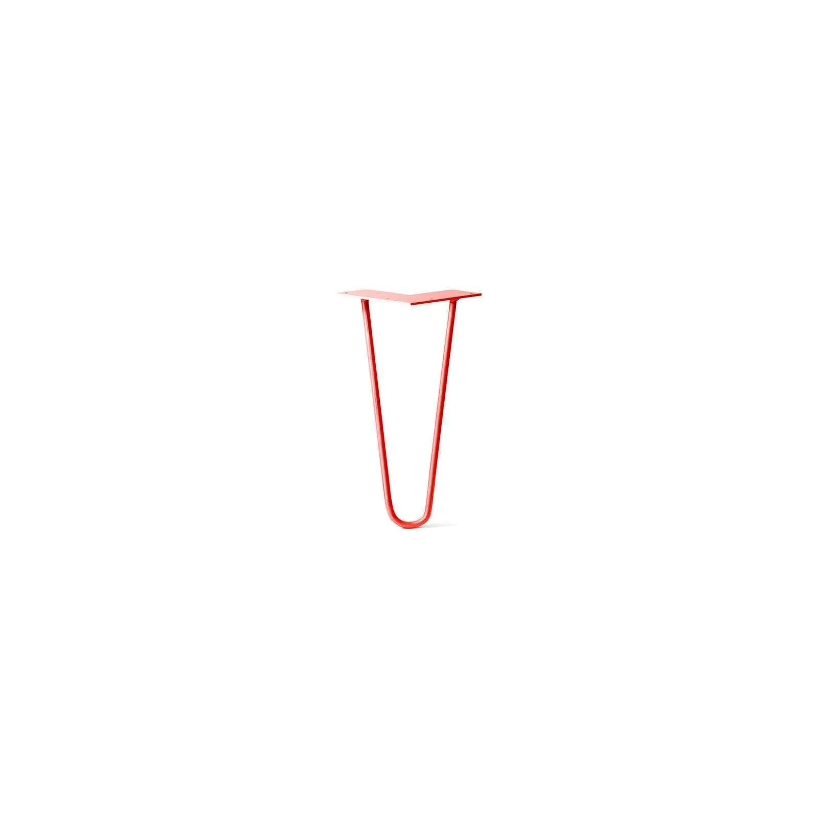 Hairpin Leg (Sold Separately), 2-Rod Design - Orange-Red Powder Coated Finish