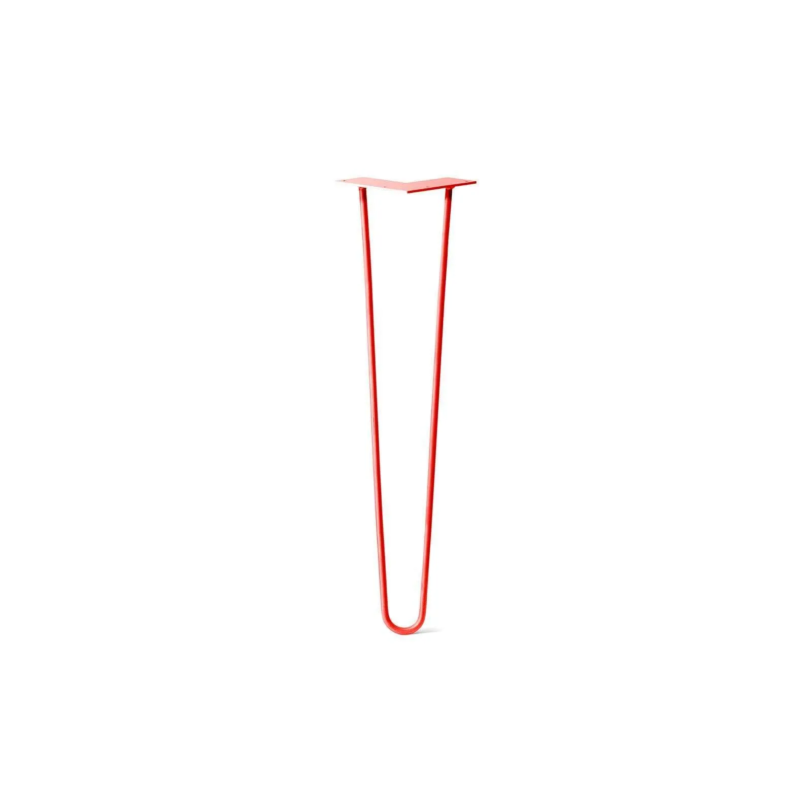 Hairpin Leg (Sold Separately), 2-Rod Design - Orange-Red Powder Coated Finish