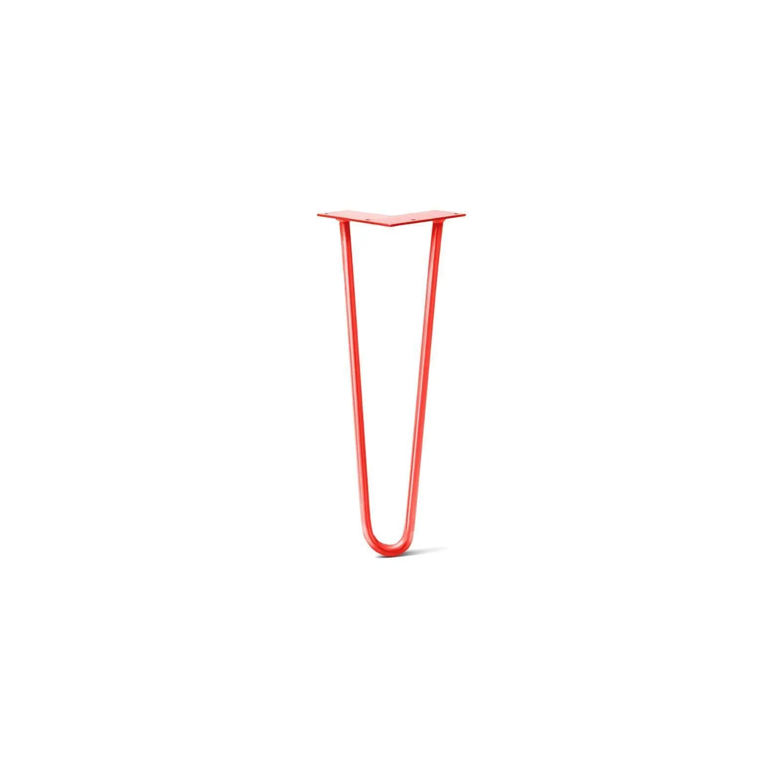 Hairpin Leg (Sold Separately), 2-Rod Design - Orange-Red Powder Coated Finish