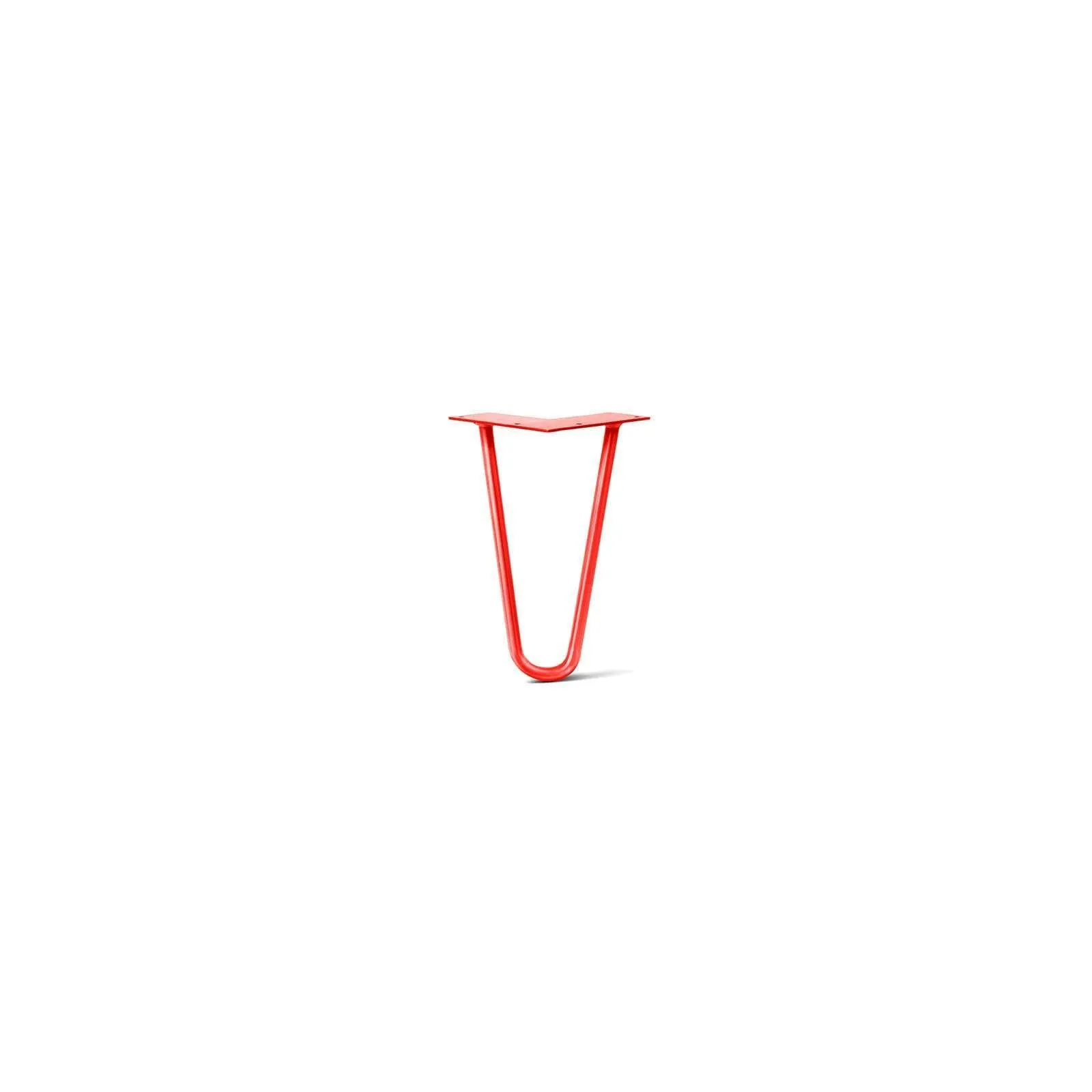 Hairpin Leg (Sold Separately), 2-Rod Design - Orange-Red Powder Coated Finish