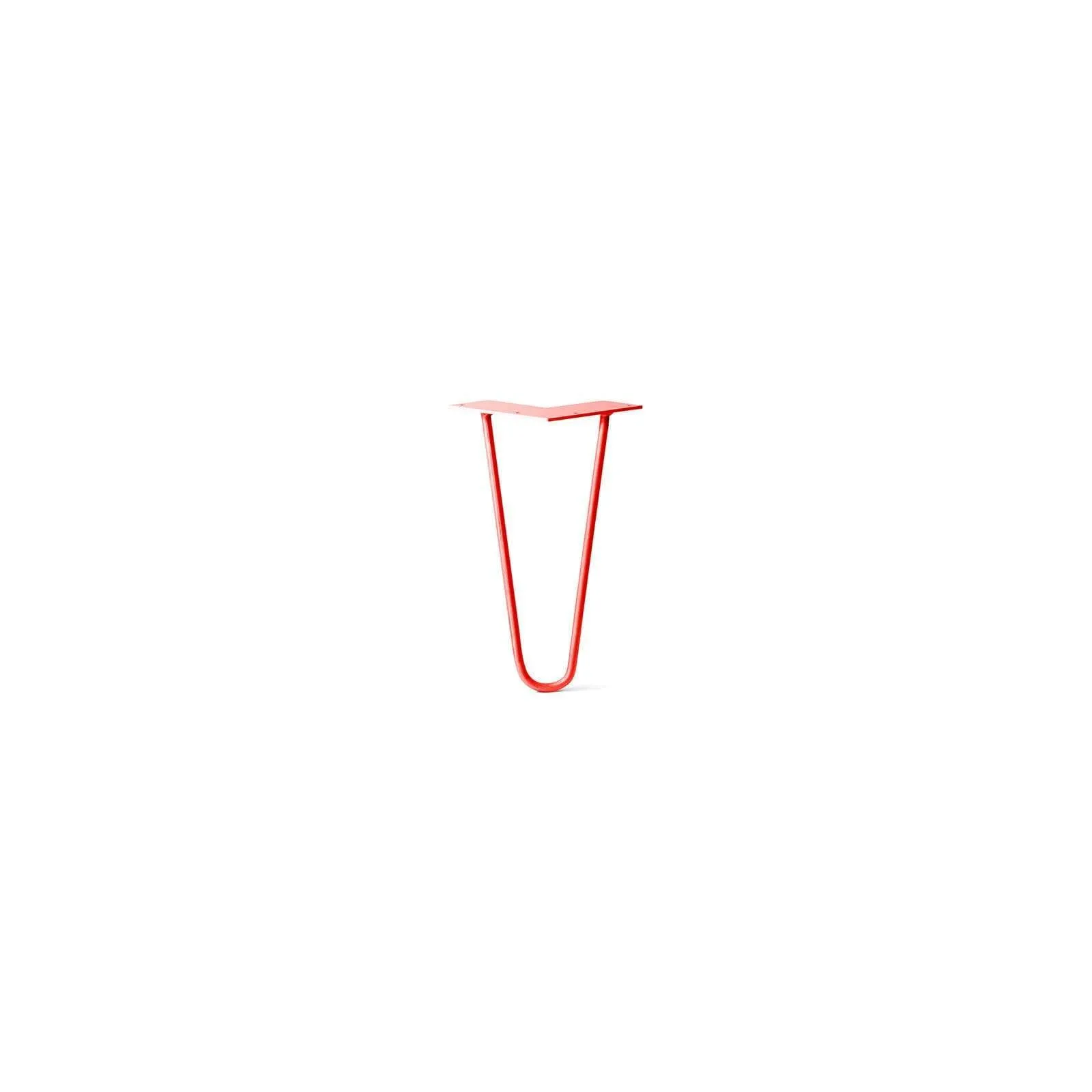 Hairpin Leg (Sold Separately), 2-Rod Design - Orange-Red Powder Coated Finish