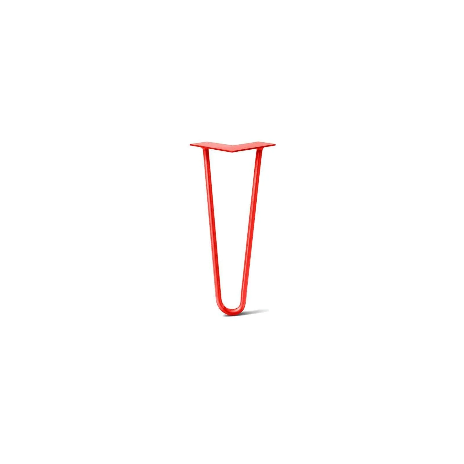 Hairpin Leg (Sold Separately), 2-Rod Design - Orange-Red Powder Coated Finish