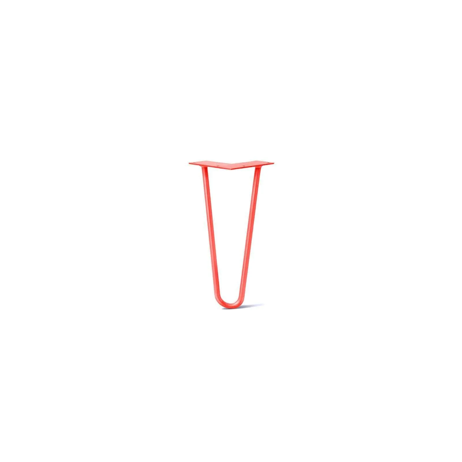 Hairpin Leg (Sold Separately), 2-Rod Design - Orange-Red Powder Coated Finish