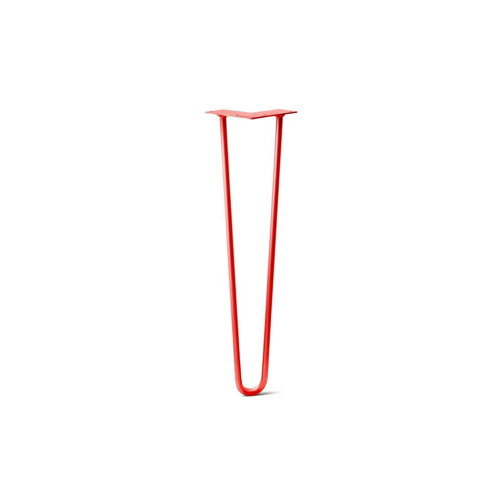 Hairpin Leg (Sold Separately), 2-Rod Design - Orange-Red Powder Coated Finish
