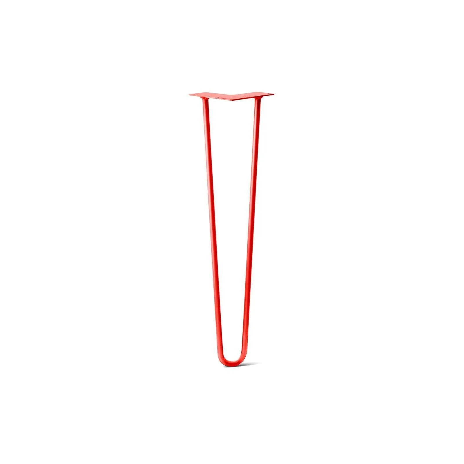 Hairpin Leg (Sold Separately), 2-Rod Design - Orange-Red Powder Coated Finish