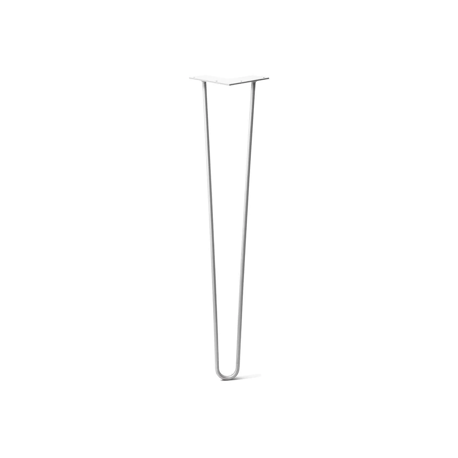 Hairpin Leg (Sold Separately), 2-Rod Design - White Powder Coated Finish