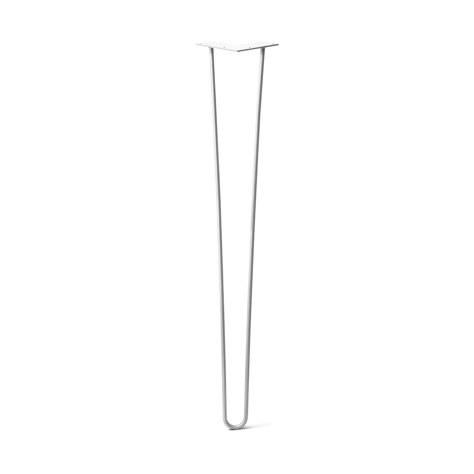 Hairpin Leg (Sold Separately), 2-Rod Design - White Powder Coated Finish