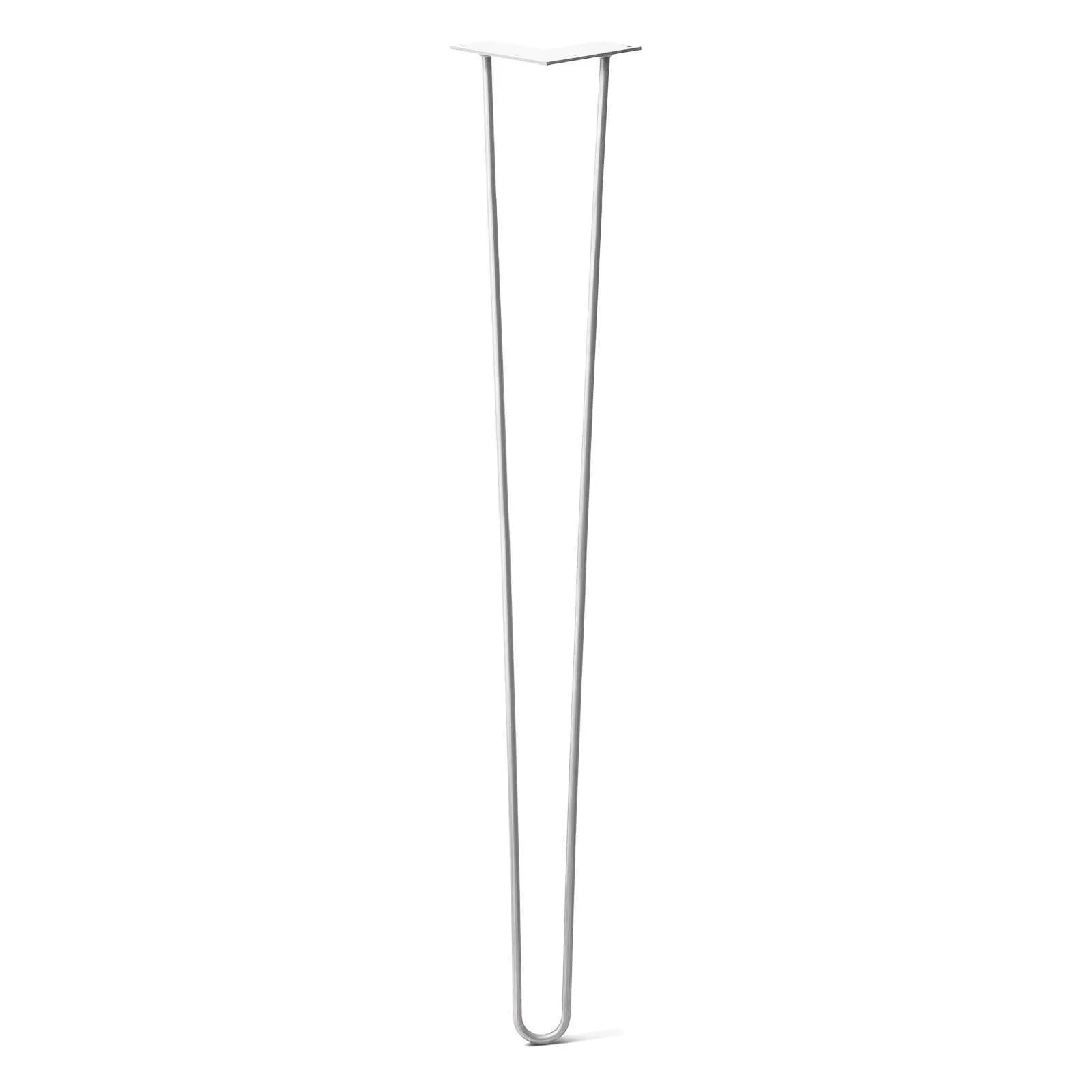 Hairpin Leg (Sold Separately), 2-Rod Design - White Powder Coated Finish