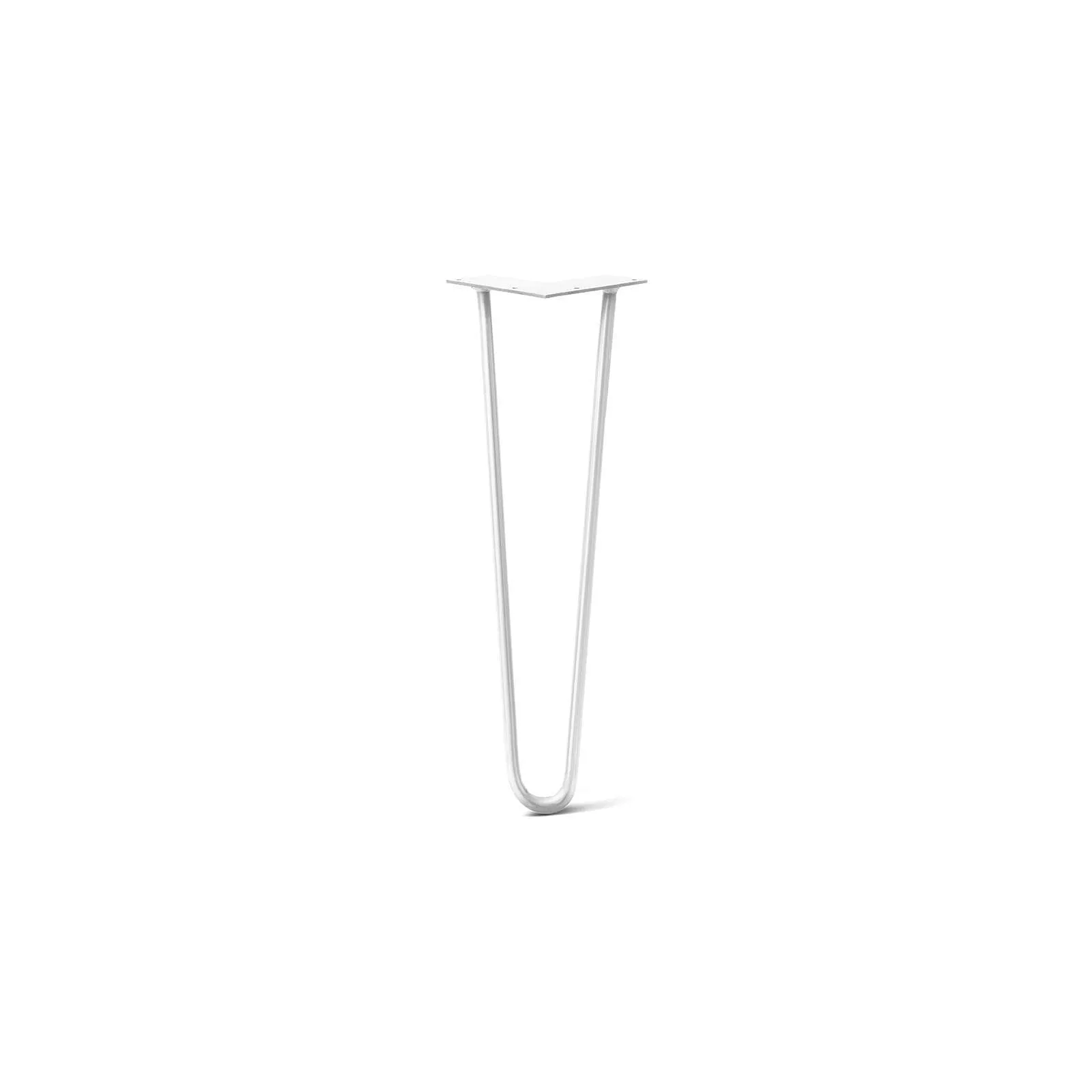 Hairpin Leg (Sold Separately), 2-Rod Design - White Powder Coated Finish