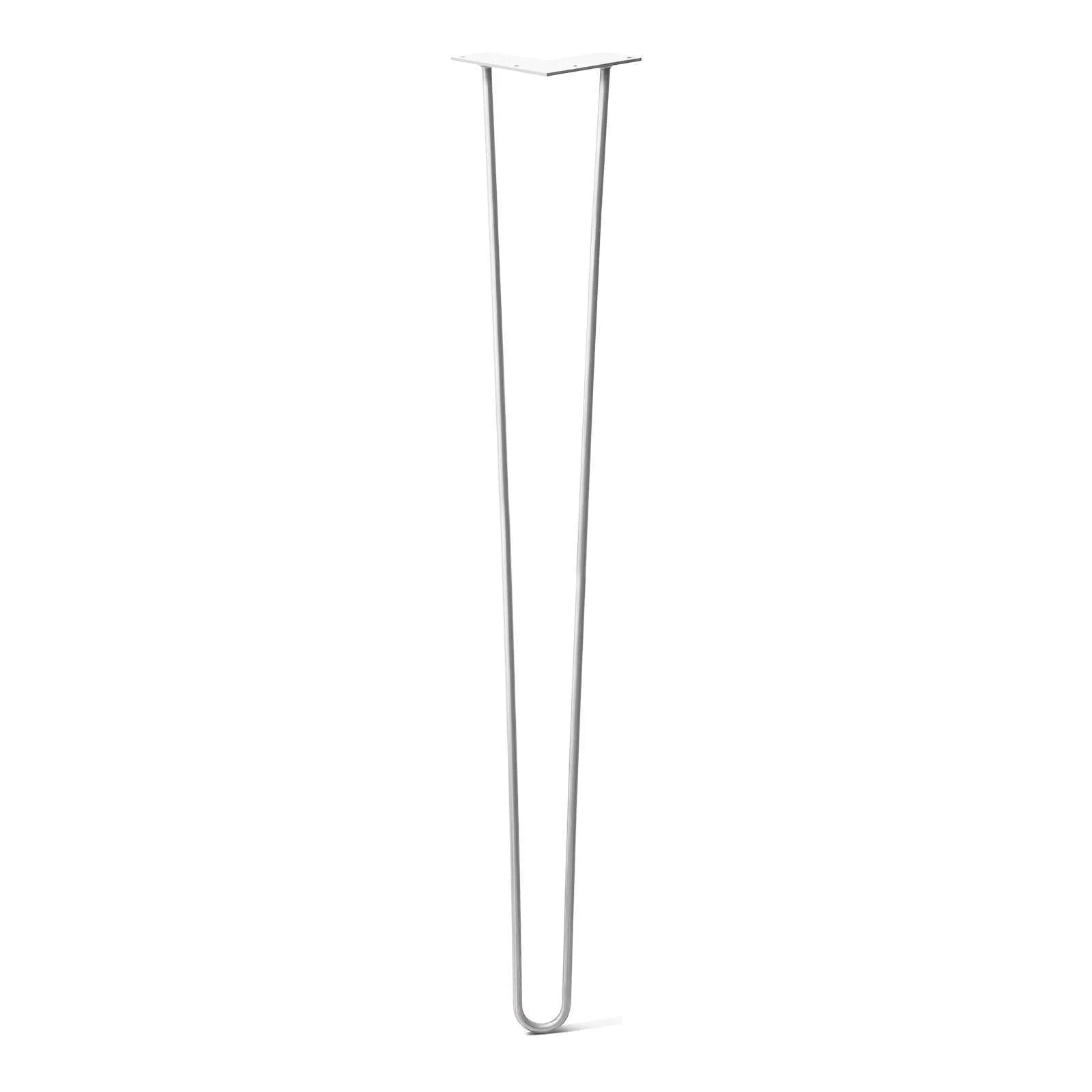 Hairpin Leg (Sold Separately), 2-Rod Design - White Powder Coated Finish