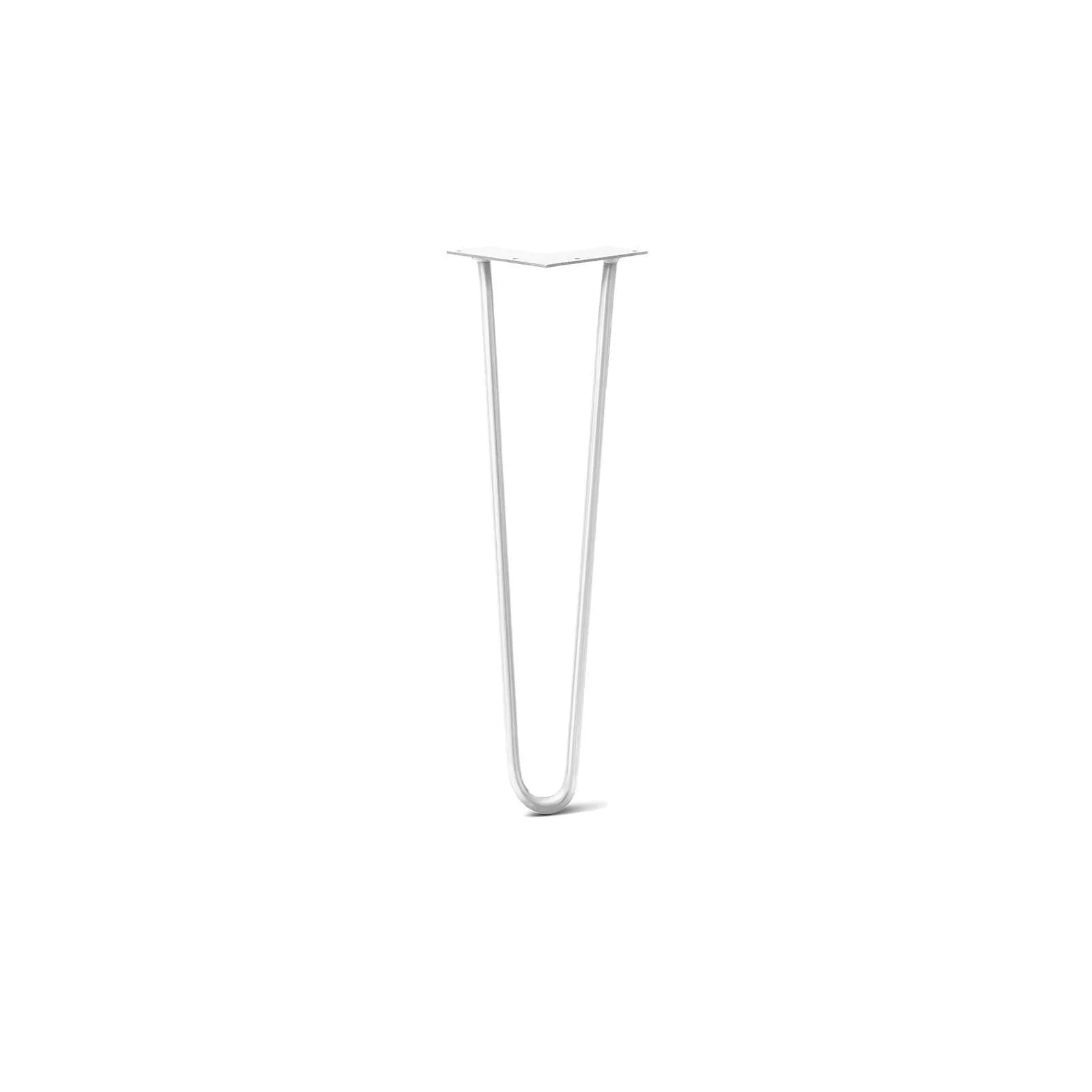 Hairpin Leg (Sold Separately), 2-Rod Design - White Powder Coated Finish