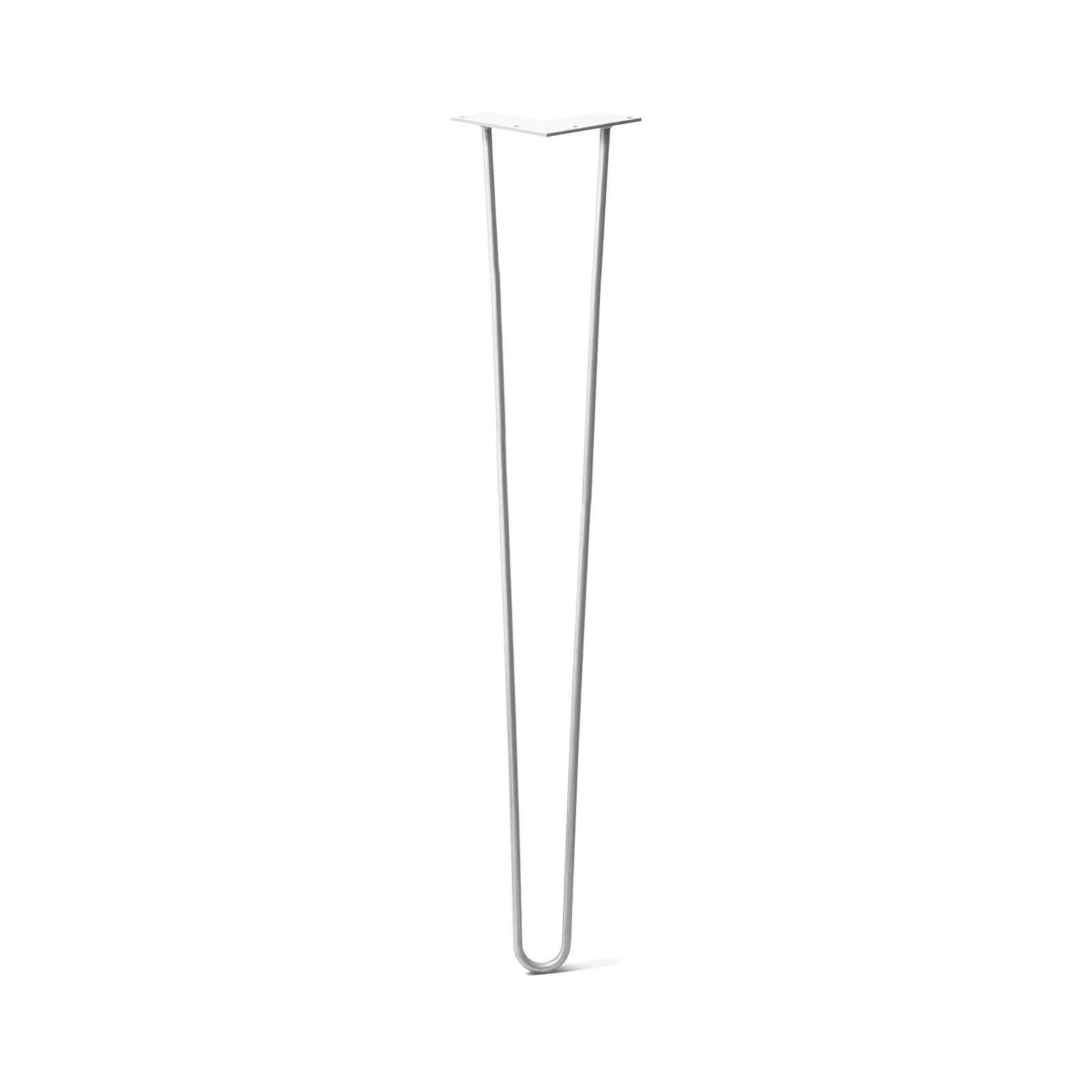 Hairpin Leg (Sold Separately), 2-Rod Design - White Powder Coated Finish