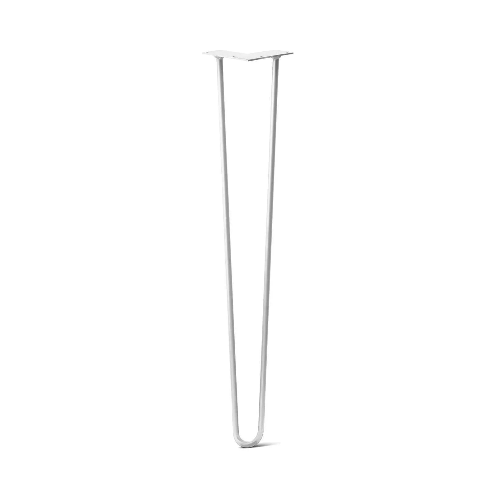 Hairpin Leg (Sold Separately), 2-Rod Design - White Powder Coated Finish